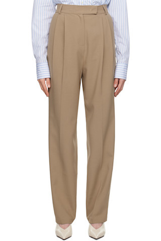 Beige Bea Suit Trousers | SSENSE