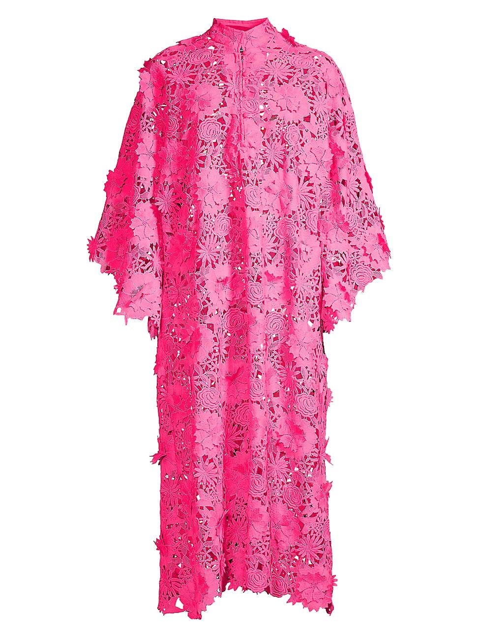 3D Floral Lace Midi Caftan | Saks Fifth Avenue