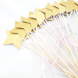 Pastel GOLD Glitter Star Wands -Gold Star Wands - Princess Wand - Glitter Star  Ribbon Wand - Pri... | Etsy (US)