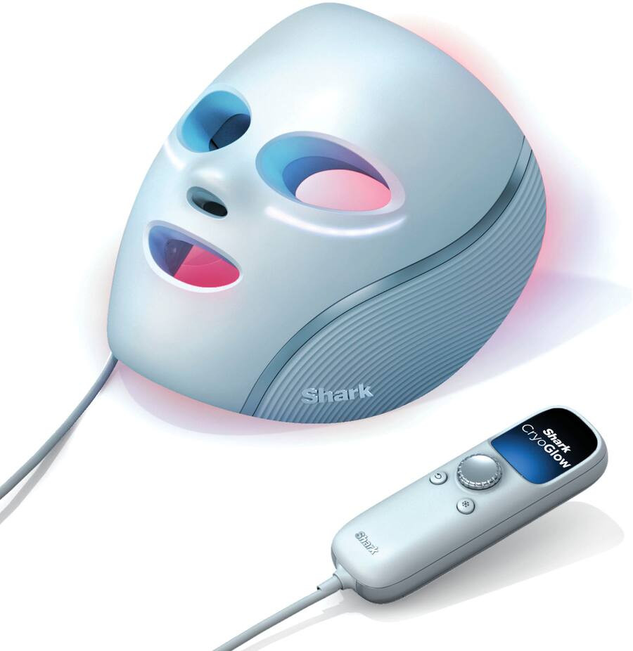 Shark - CryoGlow Under- Eye Cooling + LED Anti-Aging & Skin Clearing Face Mask - Blue Frost | Best Buy U.S.