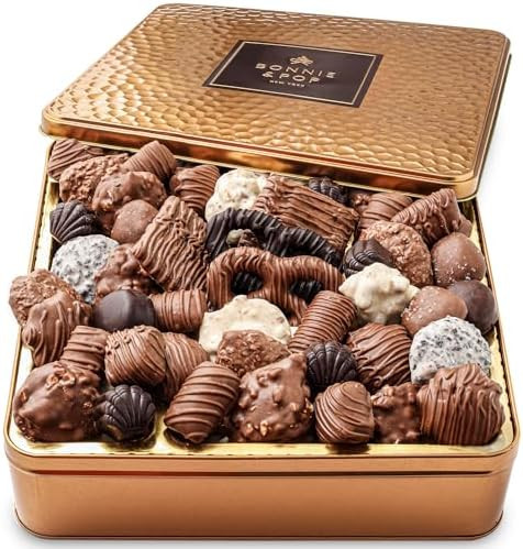Chocolate Gift Basket, Gourmet Snack Food Box in Keepsake Tin, 2+ lbs of Chocolate, Great for Bir... | Amazon (US)