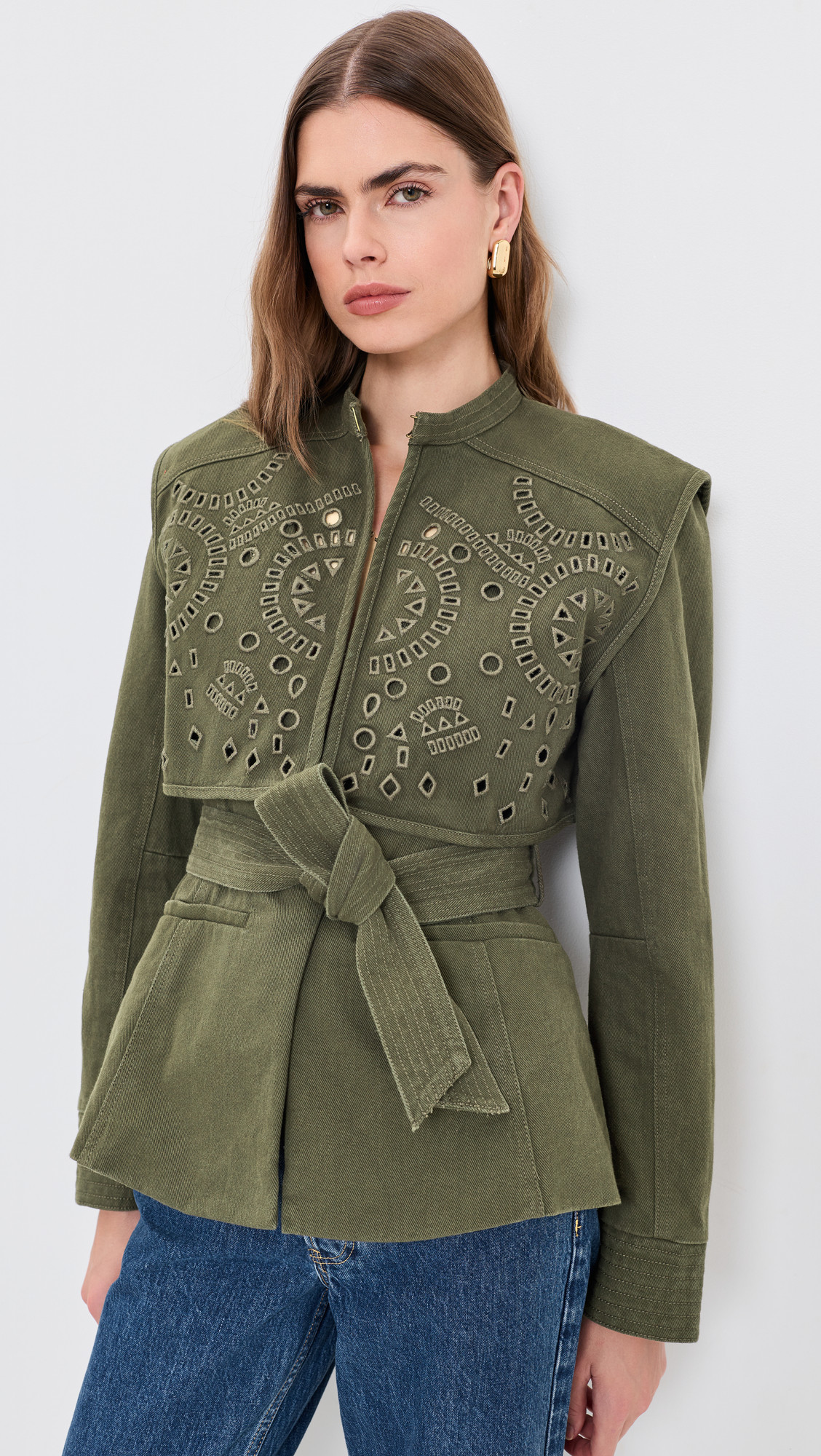Cleobella Val Jacket Winter Moss S | Shopbop
