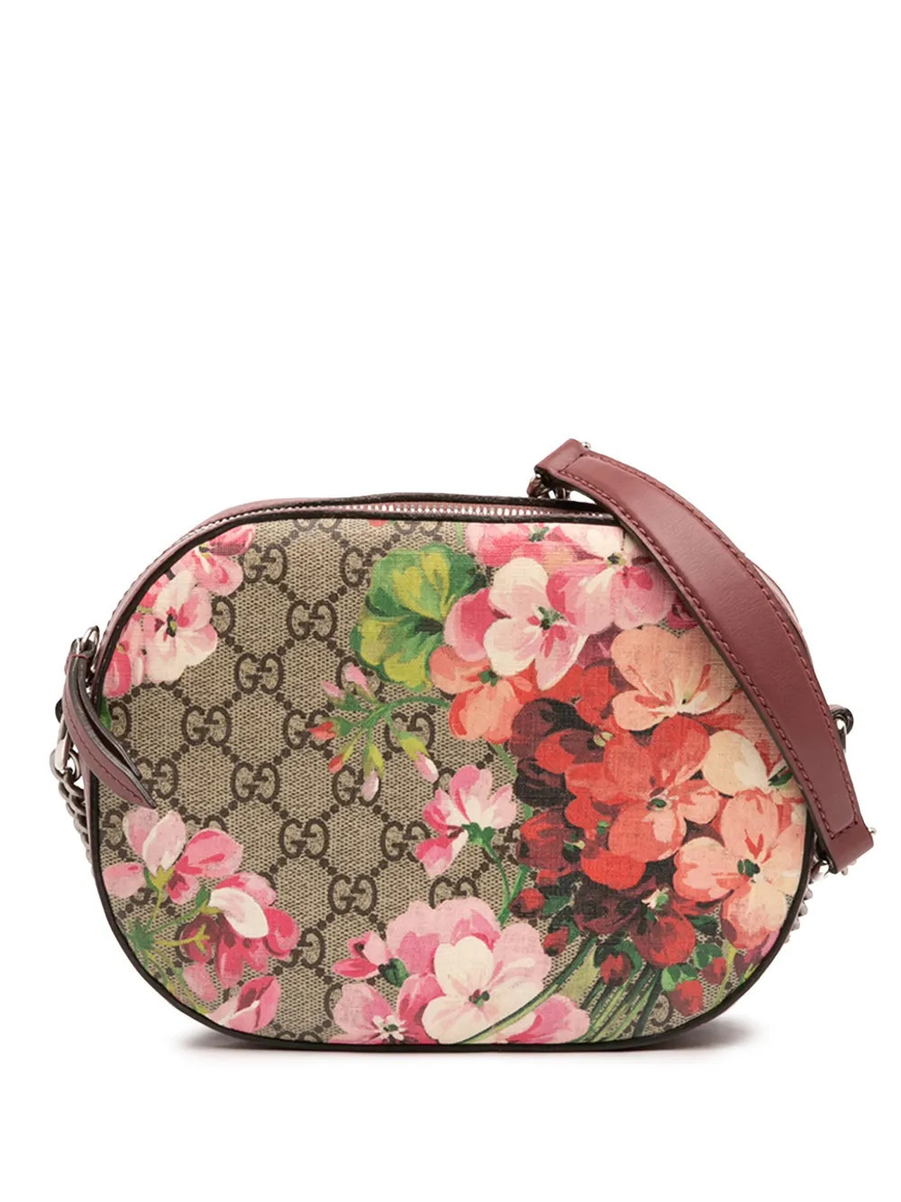 Gucci Pre-Owned 2016-2026 Mini GG Supreme Blooms Chain crossbody bag - Brown | Farfetch Global