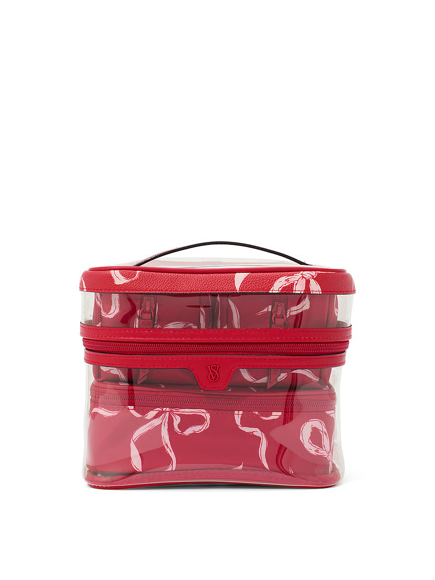 Buy 4-Piece Makeup Bag Set, Red Grounded Bow - Order Cosmetic Cases online - Victoria's Secret US | Victoria's Secret (US / CA )