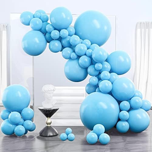 PartyWoo Light Blue Balloons, 100 pcs Blue Balloons Different Sizes Pack of 36 Inch 18 Inch 12 In... | Amazon (US)