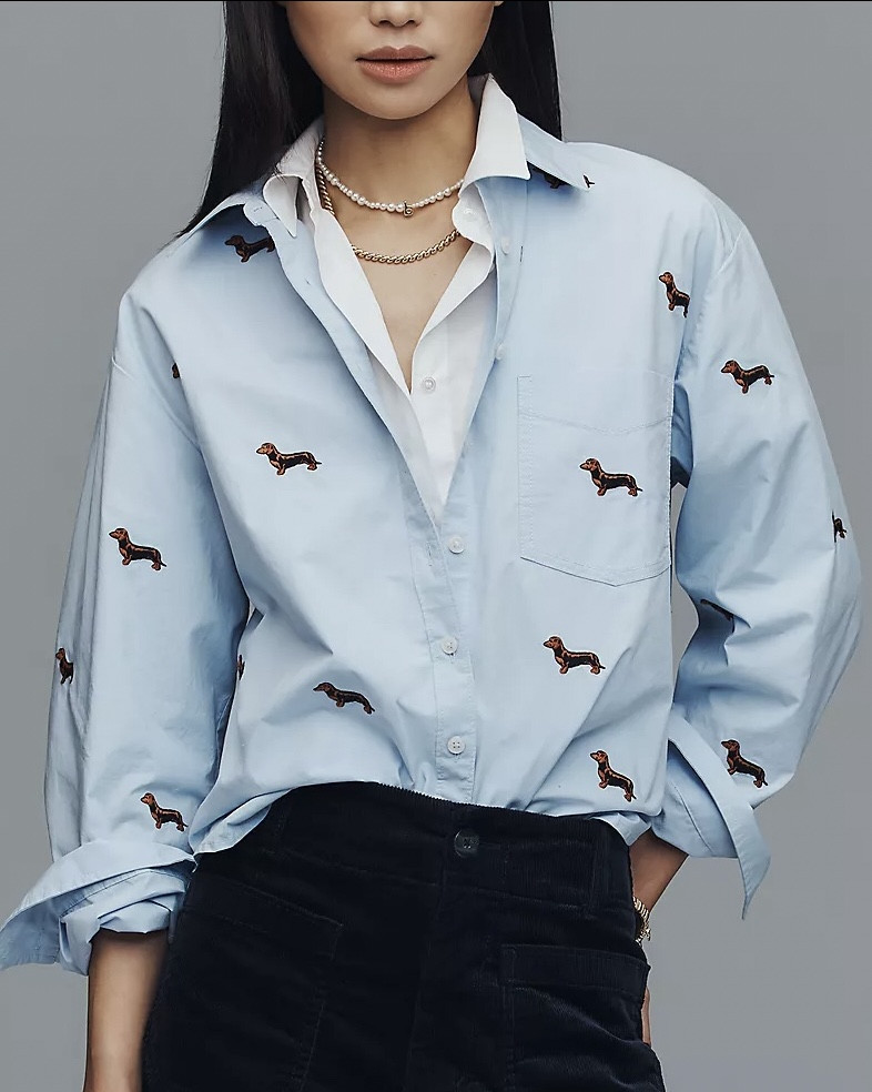 Gorgeous embroidered dachshund button-down shirt!

.

.

.

.

(Dachshund finds, dachshund mom, dachshund fashion, dachshund apparel, wiener dog shirt, sausage dog shirt, doxie shirt, doxie finds, anthropologie dachshund finds, dachshund gifts, women’s dachshund shirt, #dachshund #shirt #anthropologie #dachshundfinds )

#LTKootd #LTKMidsize #LTKWorkwear