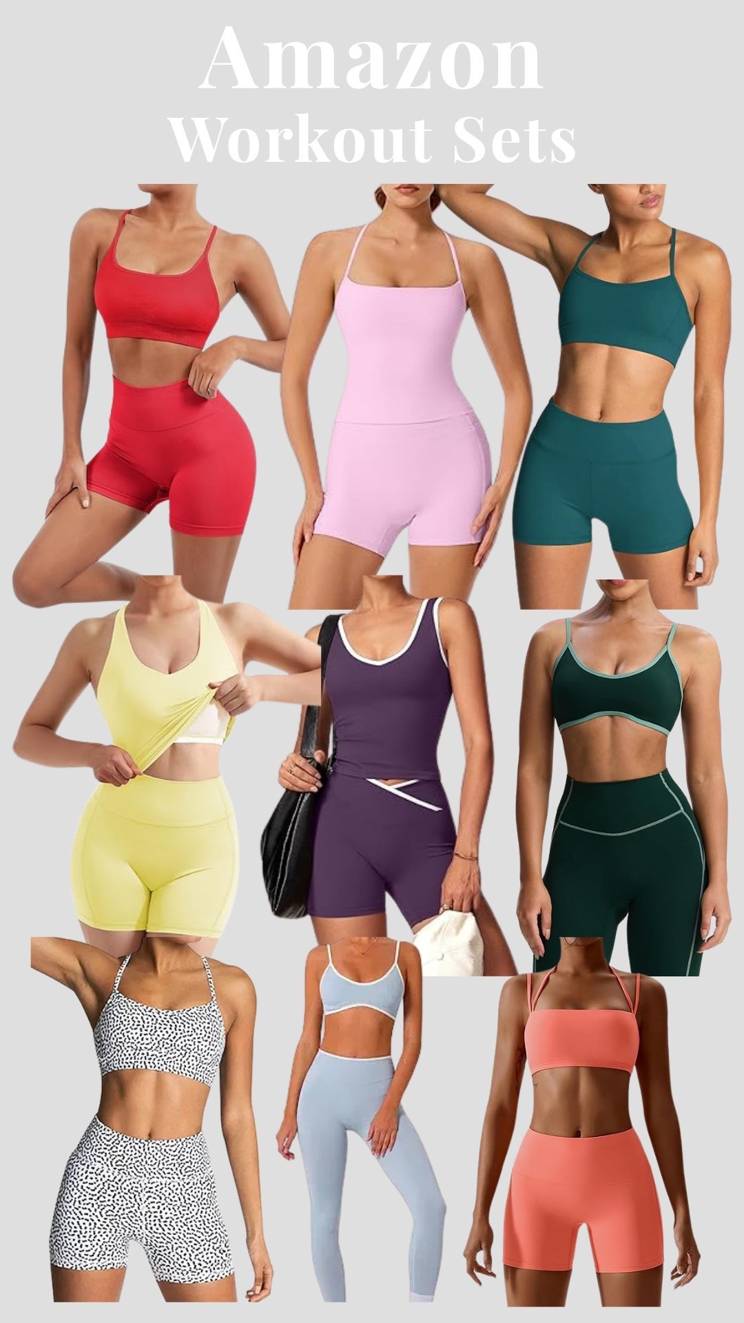 Some of the cutest workout sets 🏋🏻‍♀️

@amazonfindsandfashion @stephanie_lauer 

#LTKgrwm #LTKfitnessgoals #LTKootd