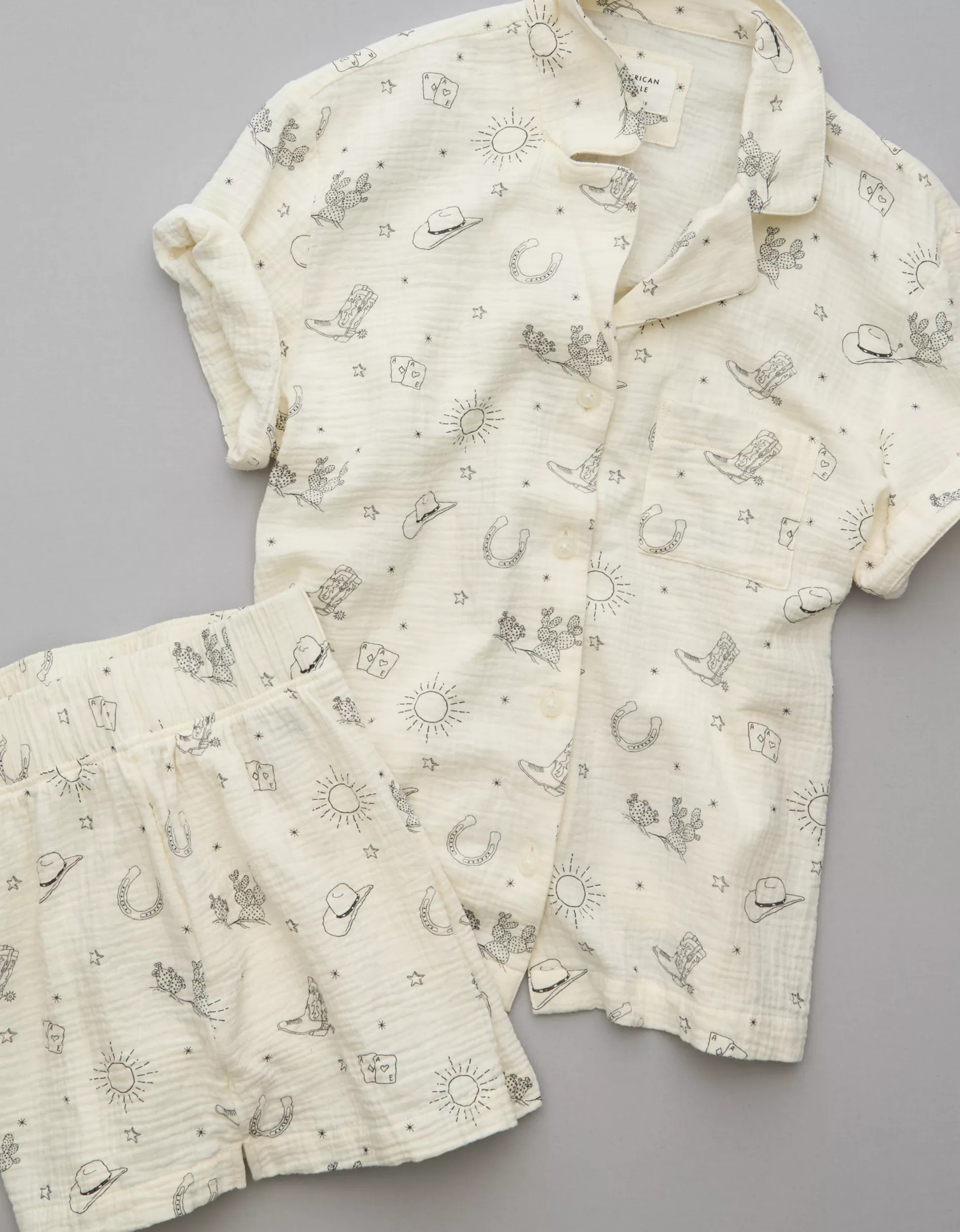 AE Western PJ Top & Shorts Set | American Eagle Outfitters (US & CA)