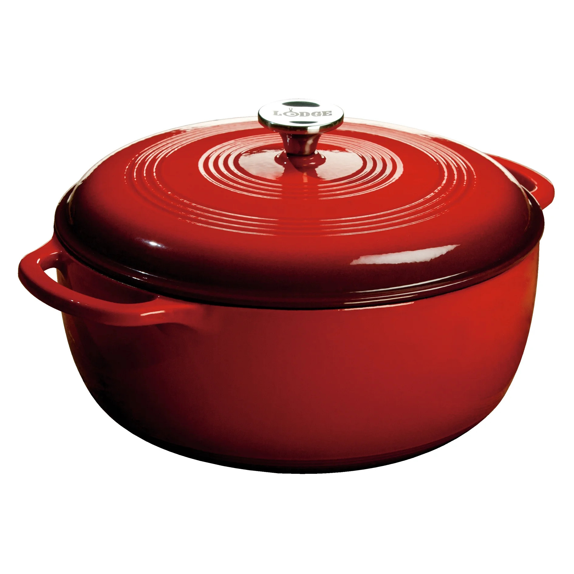 Lodge Cast Iron 7.5 Quart Enameled Dutch Oven Red | Walmart (US)
