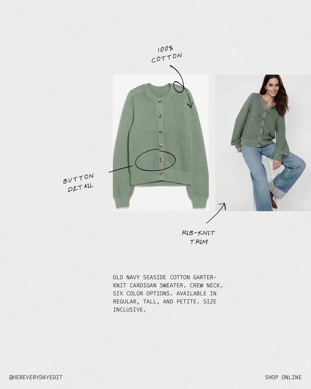 the perfect Spring sweater from Old Navy




#LTKmomlife #LTKSeasonal #LTKSaleAlert