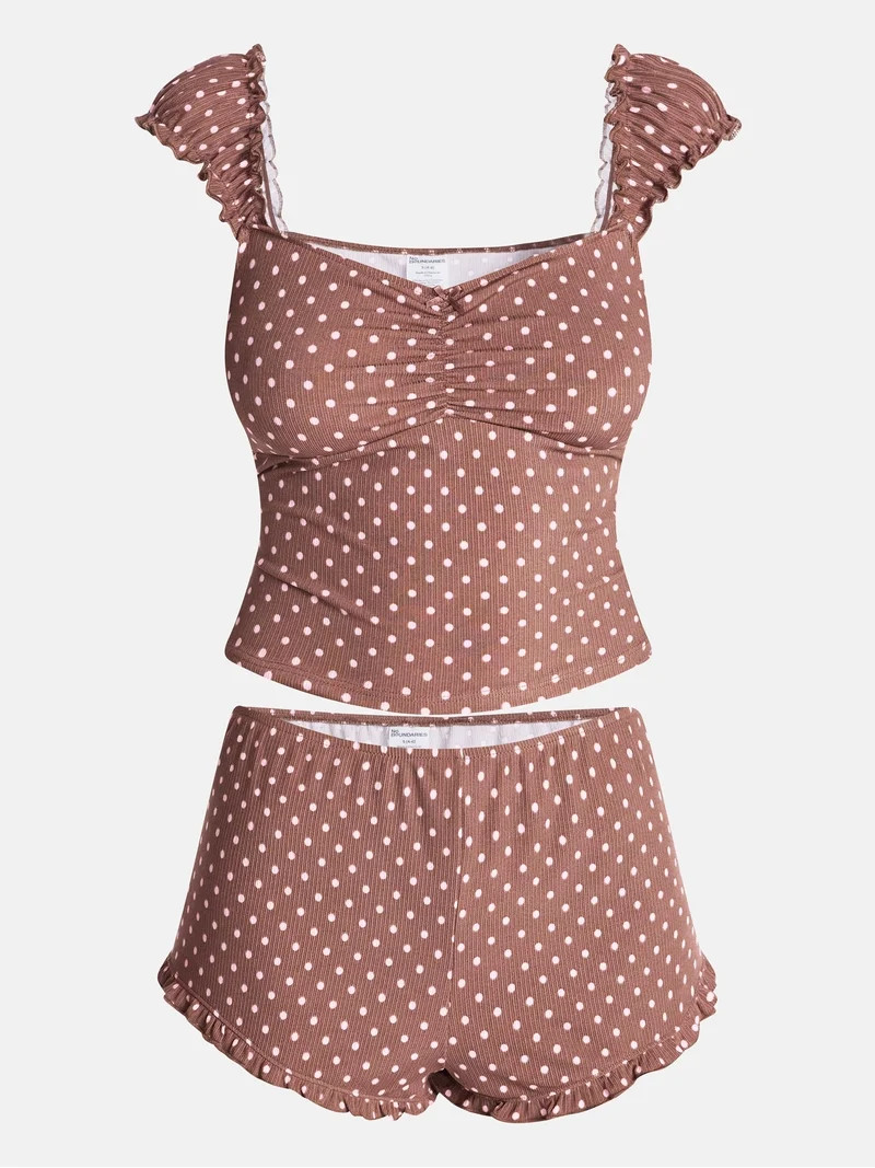 No Boundaries(A\u00fan no hay calificaciones) No Boundaries Cap Sleeve Top and Shorts Sleep Set, ... | Walmart (US)