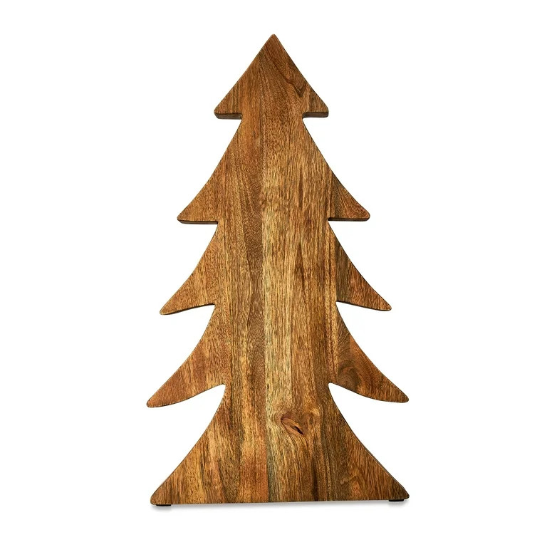 Natural Wood Christmas Tree Tabletop Decoration, 23 in, by Holiday Time - Walmart.com | Walmart (US)