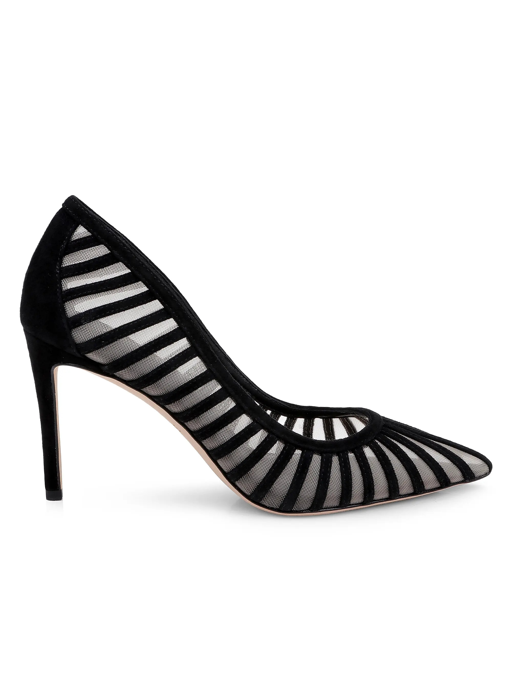 Lenox 90MM Suede-Mesh Pumps | Saks Fifth Avenue