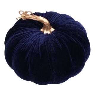 5.5" Navy Blue Velvet Pumpkin Décor Accent by Ashland® | Michaels Stores