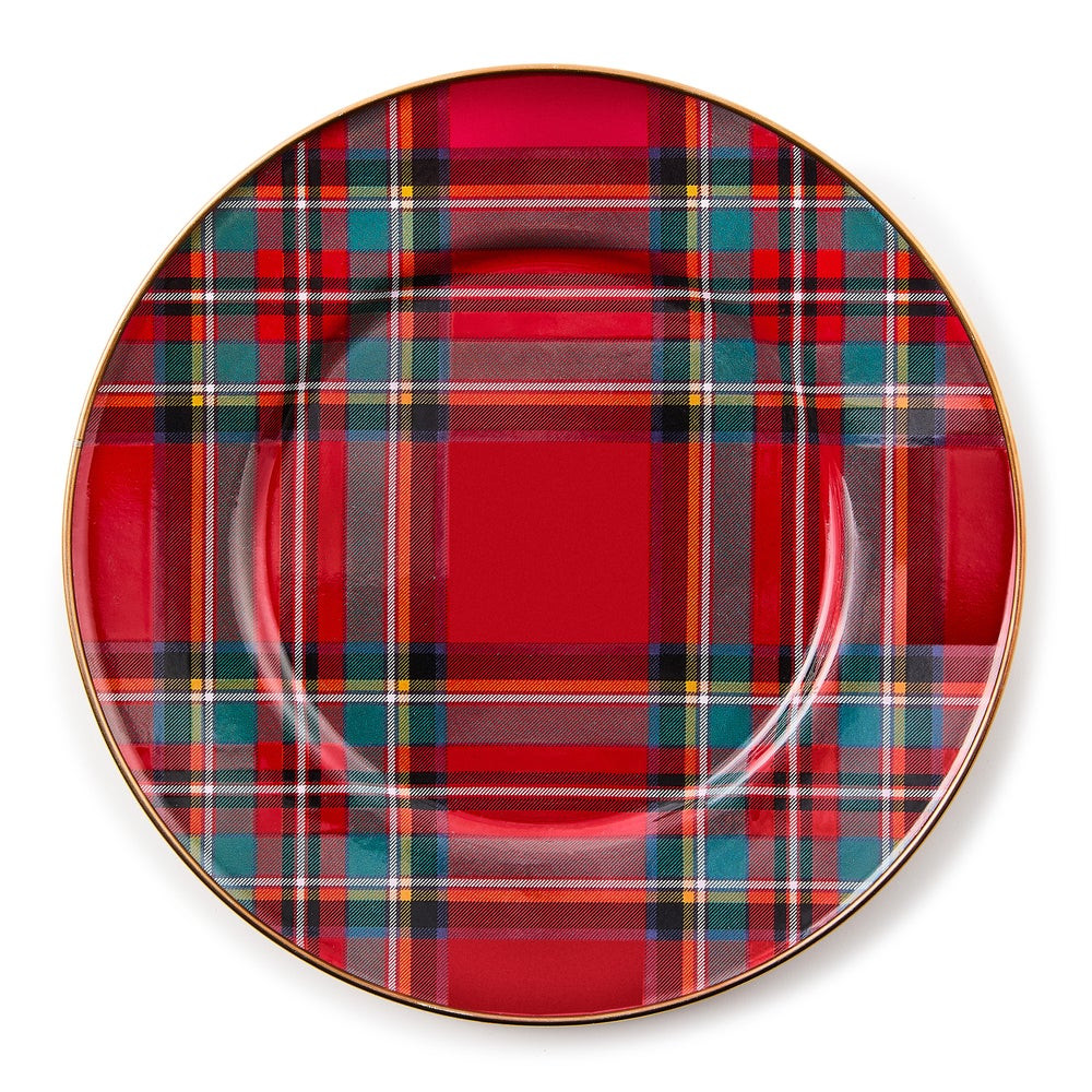 Tartastic Enamel Dinner Plate - Red | MacKenzie-Childs