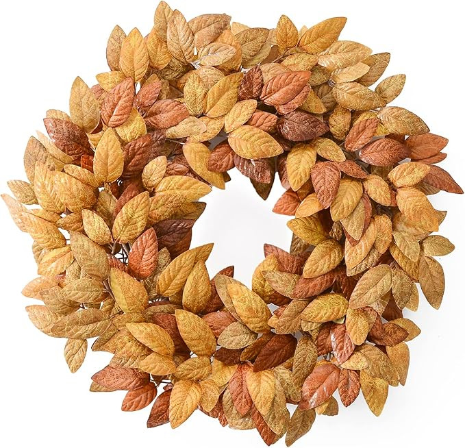 Amazon.com: YNYLCHMX Fall Wreath for Front Door Outside 18” Autumn Wreath Eucalyptus Leaves Tha... | Amazon (US)