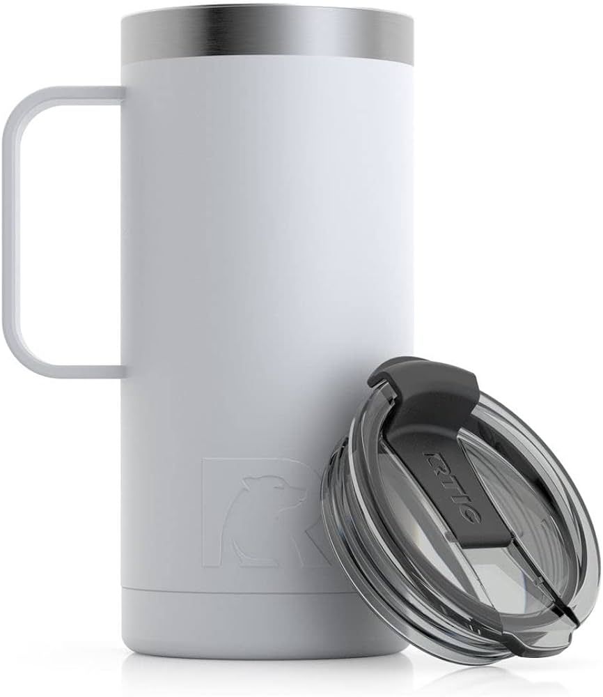 RTIC 16 oz Coffee Travel Mug with Lid and Handle, Stainless Steel Vacuum-Insulated, Hot and Cold ... | Amazon (US)