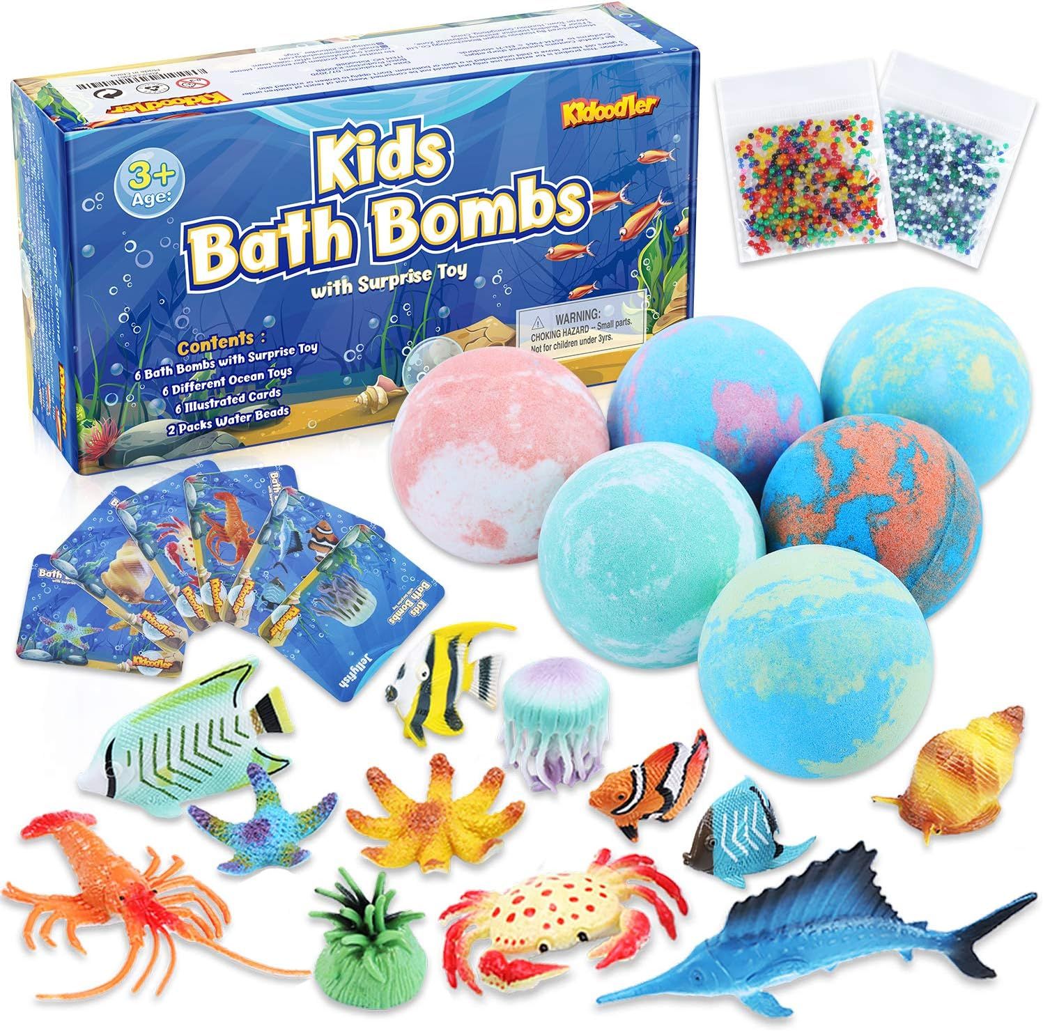 2023 Bath Bombs for Kids with Surprise Toys Inside - 6 Handmade Fizzier Bath Bombs with 12 Funny ... | Amazon (US)