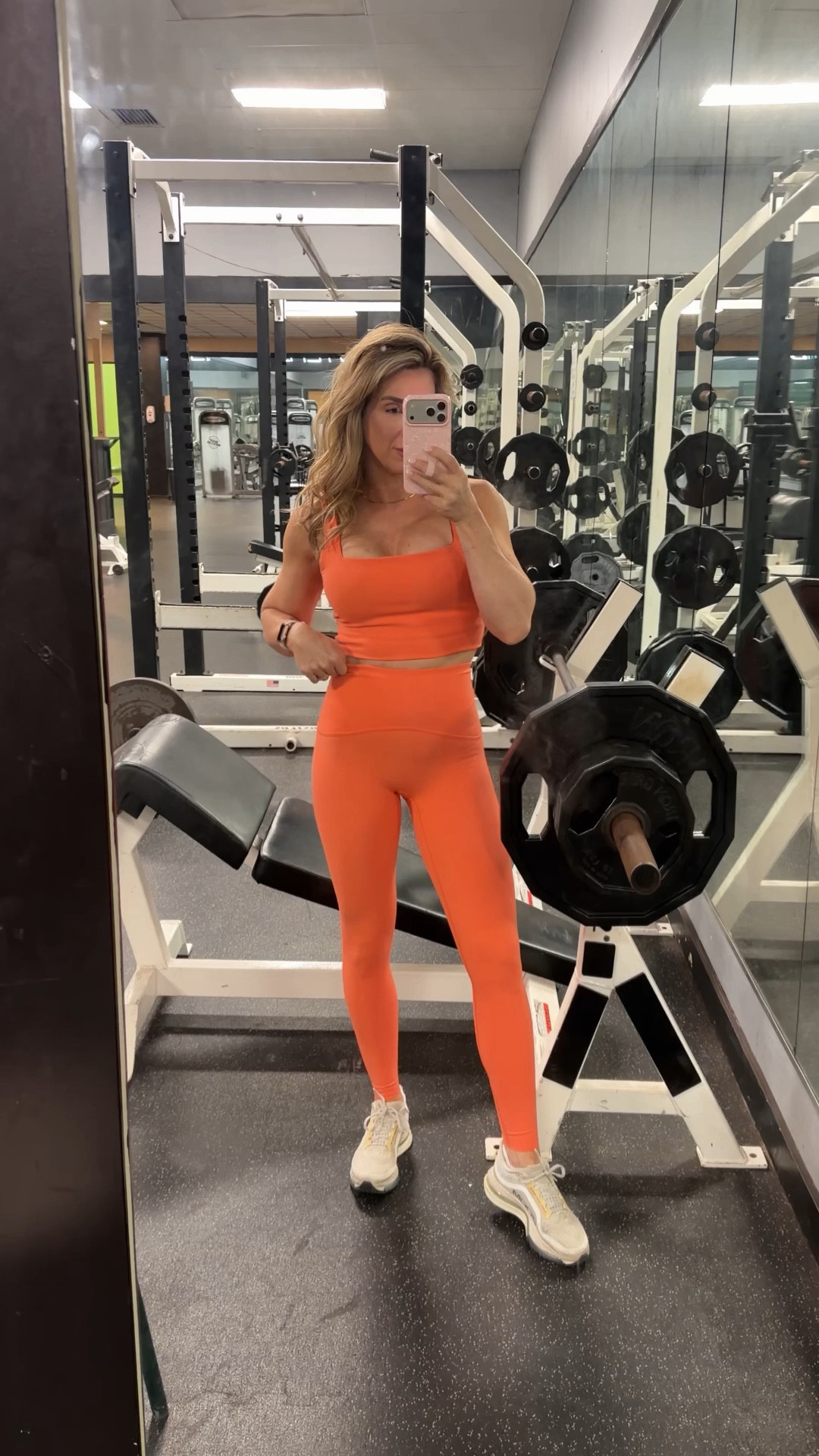 Loving this vibrant orange sherbet color for spring and summer workouts.🍊🧡 @Spanx 

Fitness, workout outfits, gym outfit, workout leggings, workout top, sportsbra

#LTKfitnessgoals #LTKdayinmylife #LTKActive