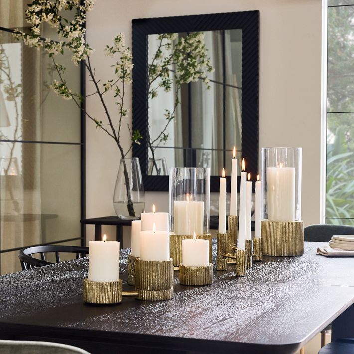 Textured Metal Candle Holders | West Elm (US)