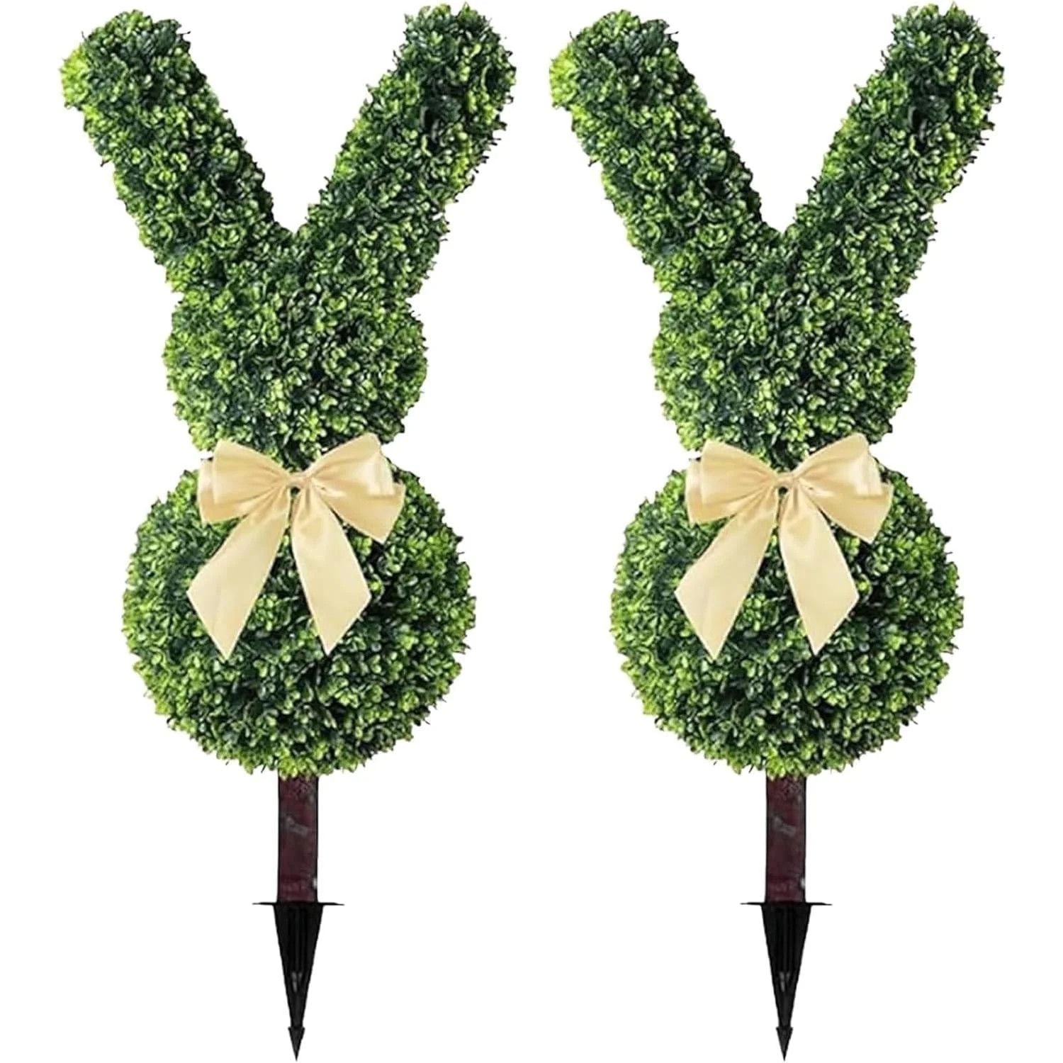 FZHCZWZXArtificial Boxwood Plants - 35-inch UV-Resistant Rabbit-Shaped Topiary Trees for Garden &... | Walmart (US)