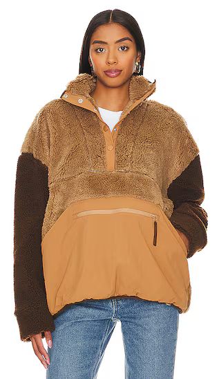 Snap Front Pullover in Nutmeg & Chocolate | Revolve Clothing (Global)