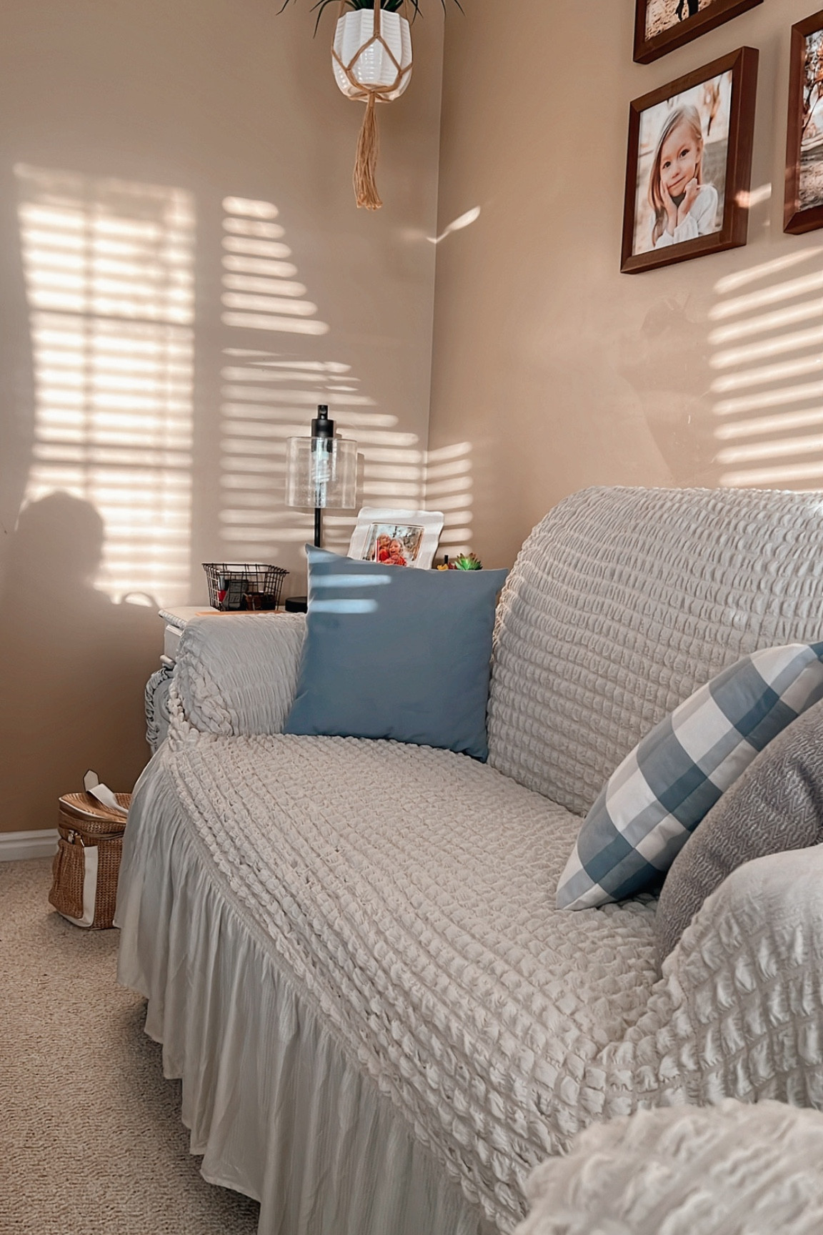 Cozy neutral coastal living room. Couch covers good with kids. Pillow covers. Amazon finds. Amazon must haves. Amazon home  

#LTKhome #LTKSeasonal