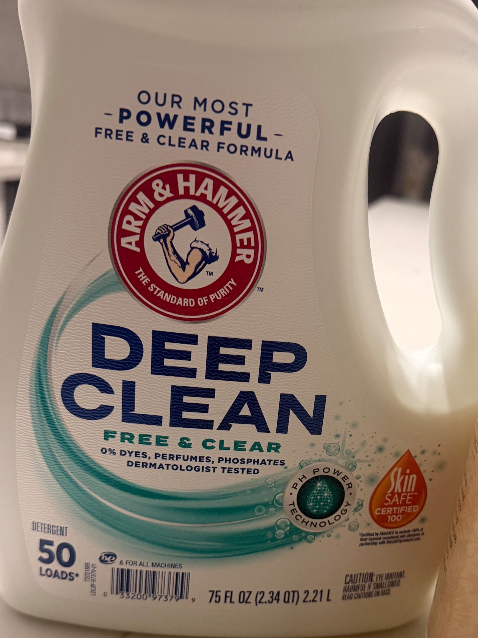 ARM & HAMMER Deep Clean Free & Clear Liquid Laundry Detergent, Free of Dyes, Perfumes and Phosphates, Suitable for Sensitive Skin, Dermatologist Tested, 102 Fl Oz, 68 Loads

#LTKHome #LTKmomlife #LTKU