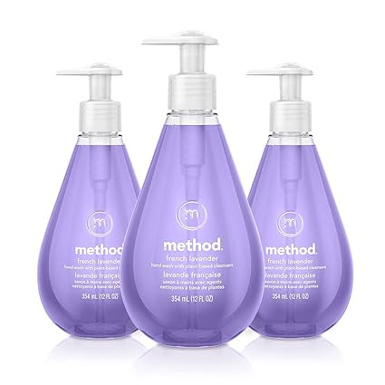 Method Gel Hand Wash, French Lavender, Biodegradable Formula, 12 fl oz (Pack of 3) | Amazon (US)