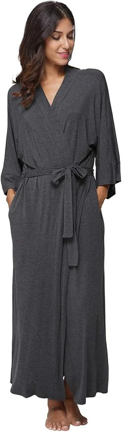 Women's Soft Robes Long Bath Robes Full Length Kimonos Sleepwear Dressing Gown,Solid Color | Amazon (US)