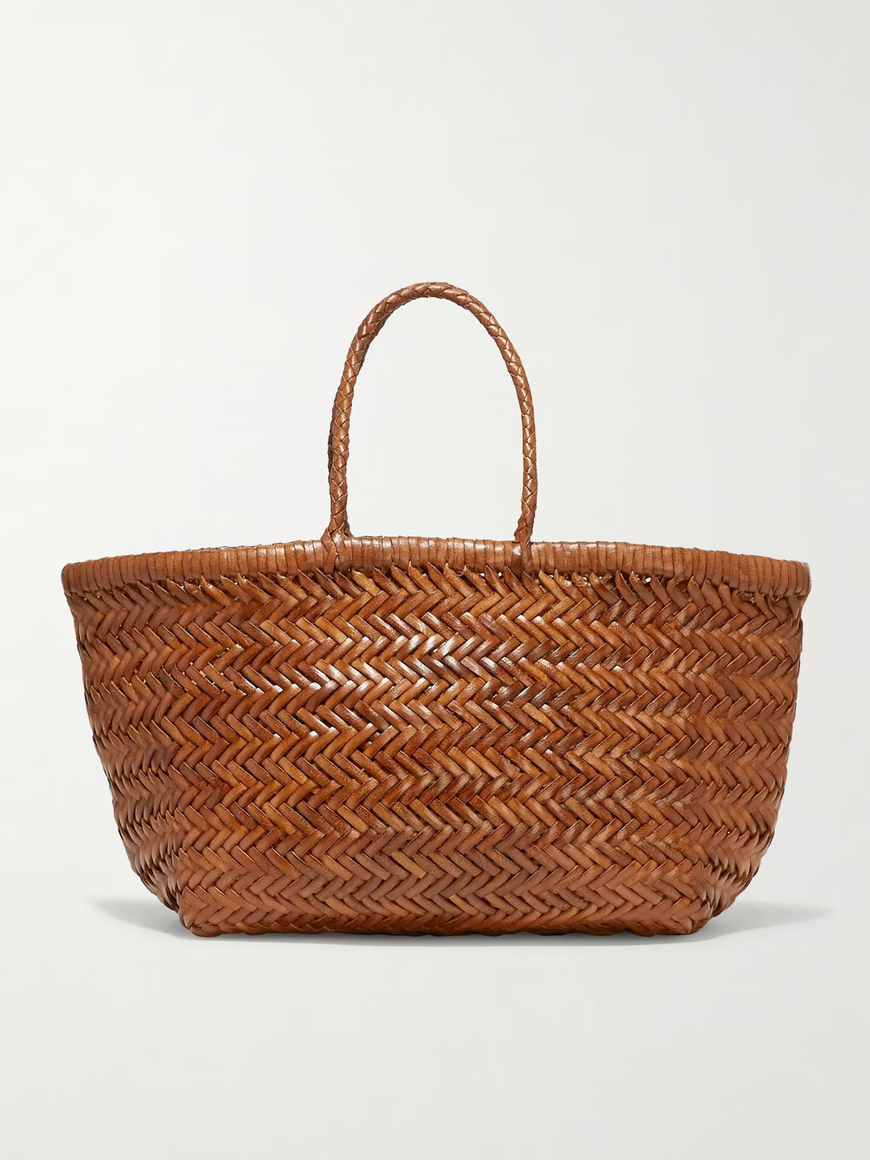 Dragon Diffusion - Bamboo Triple Jump Small Woven Leather Tote - Tan | NET-A-PORTER (UK & EU)