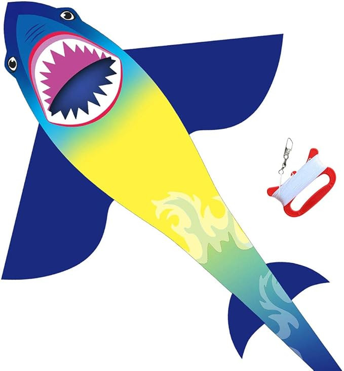 HONBO Large Shark Kites for Kids & Adults, Easy to Fly, Beginner Kite for Boys & Girls for Outdoo... | Amazon (US)