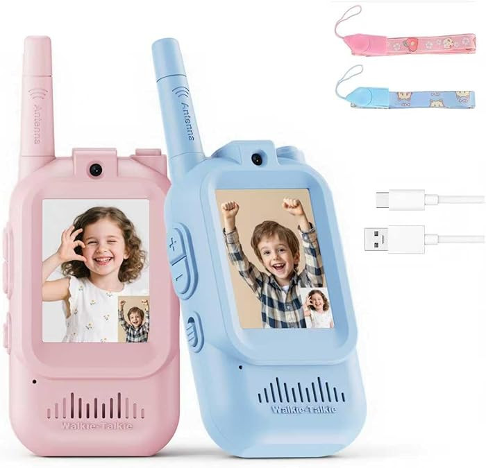 Video Walkie Talkies for Kids, 2 Pack Rechargeable Kids Video Walkie Talkies with Camera, Facetim... | Amazon (US)