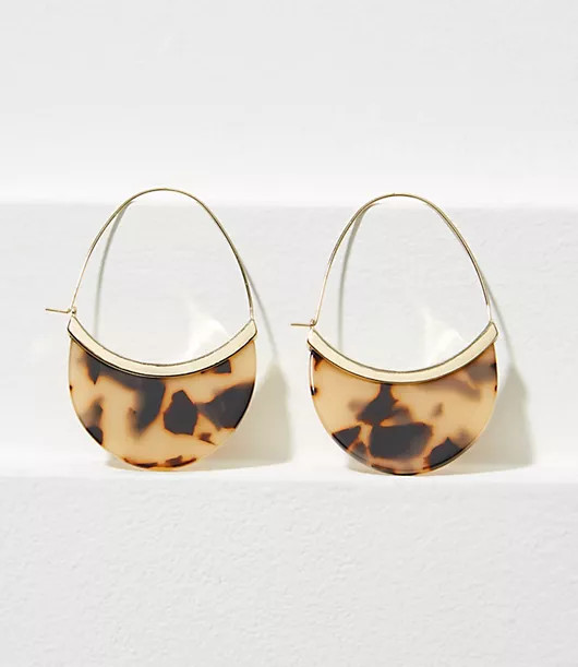 LOFT Resin Pull Through Hoop Earrings | LOFT