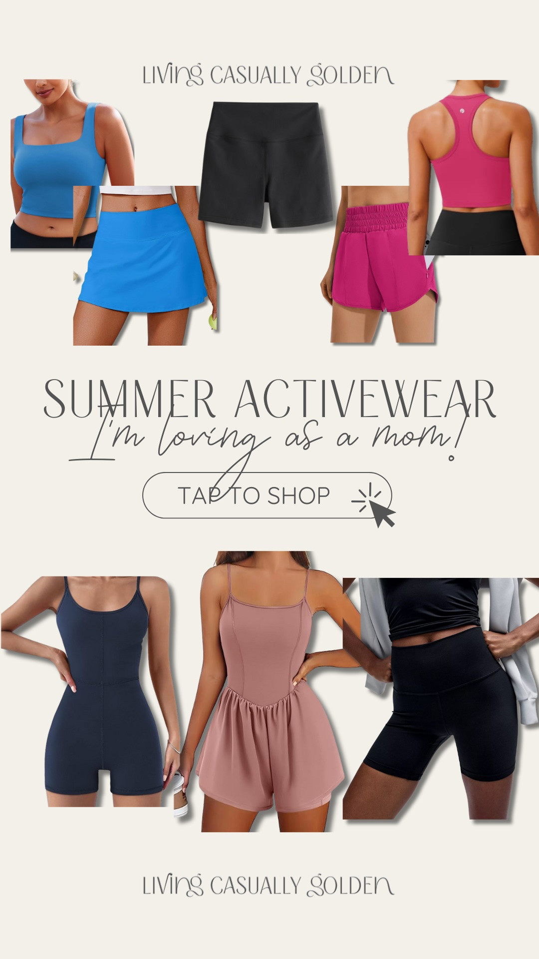 Summer activewear I have been wearing on repeat as a busy mom of two!

SIZING: Wearing M in blue and pink sports bra tank, blue tennis skirt, pink shorts, navy romper, and pink romper. Wearing a 6 in Lulu biker shorts + M in Abercrombie biker shorts. 

 #LTKActive #LTKFindsUnder50 #LTKFindsUnder100