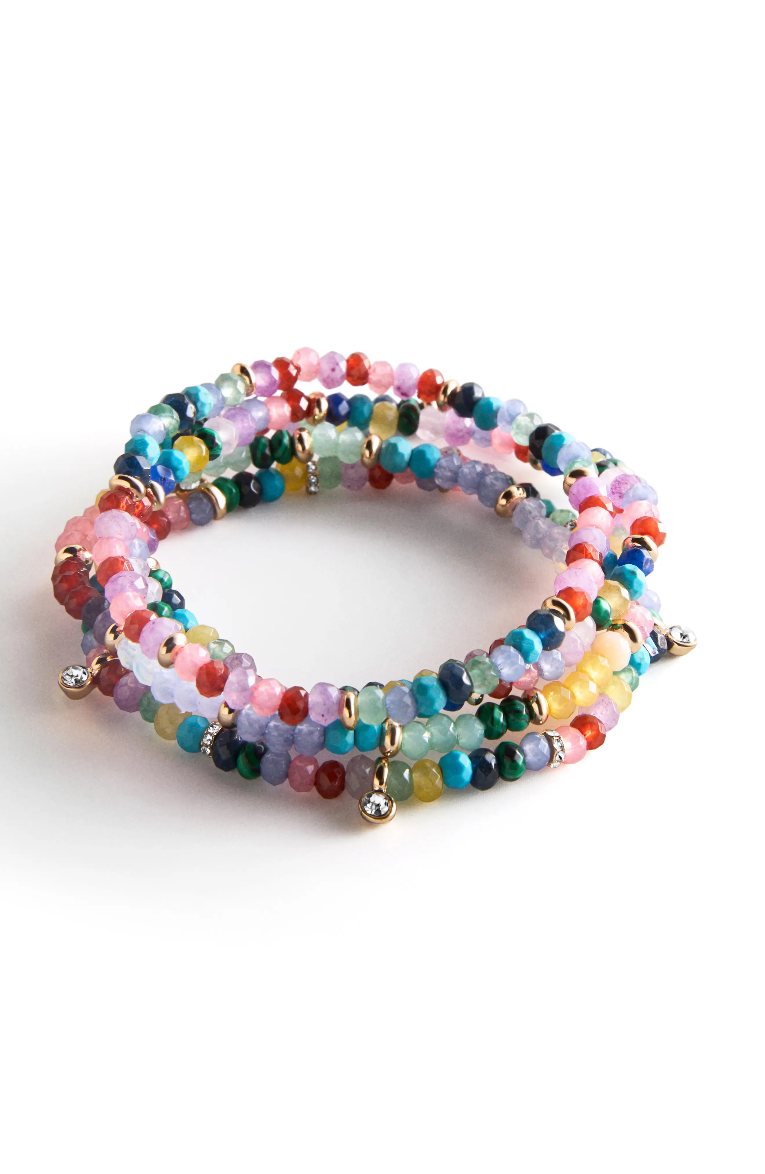 Set of 5 Beaded Stretch Bracelets (Women) | Nordstrom | Nordstrom