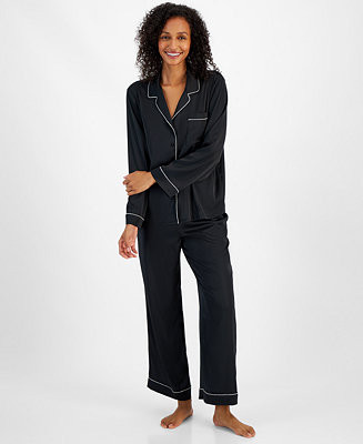 I.N.C. International Concepts Women's 2-Pc. Rhinestone-Trim Satin Pajamas Set, Created for Macy's... | Macy's