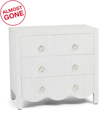 28x16x27 3 Drawer Scallop Chest Of Drawers | TJ Maxx