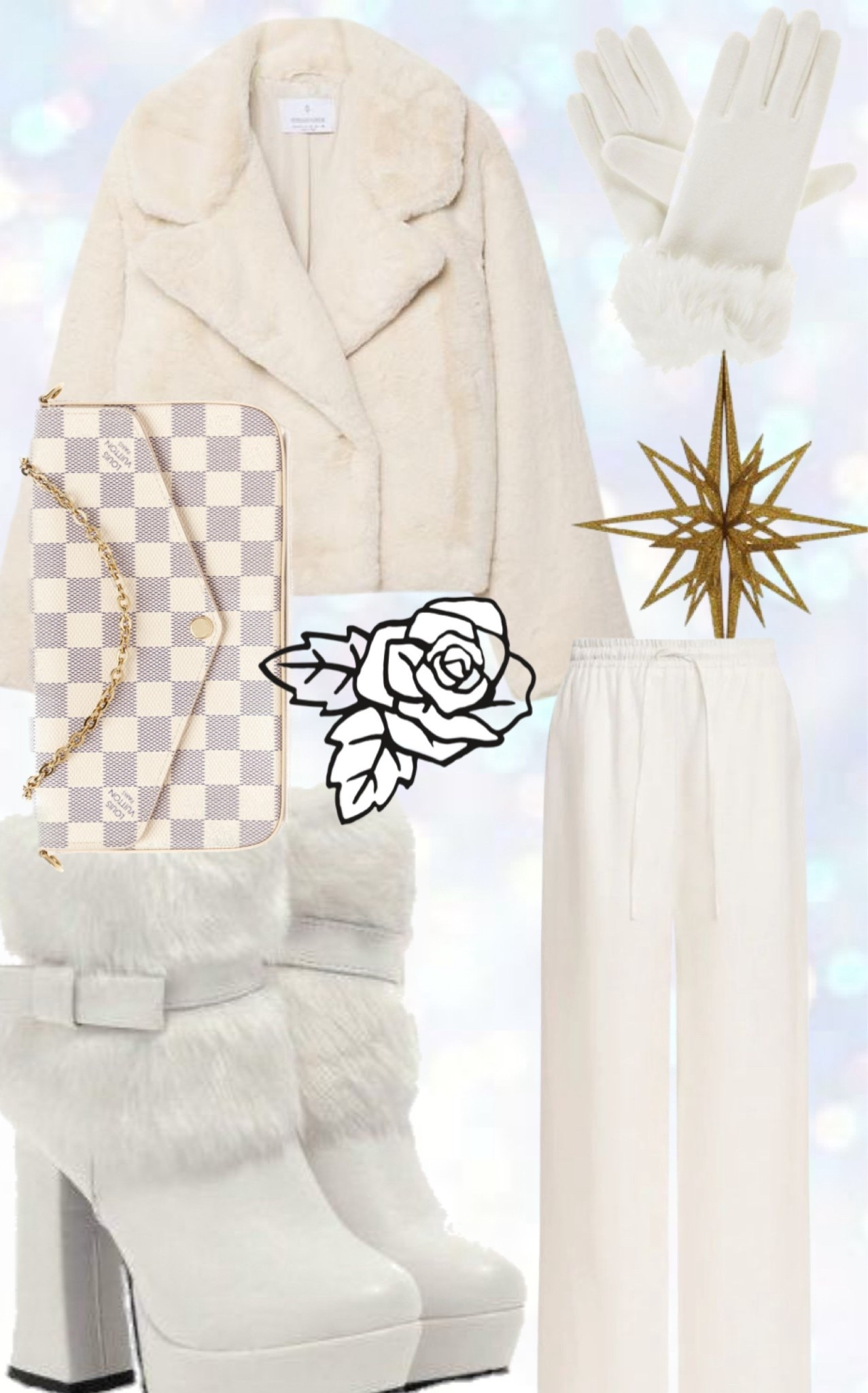 Beige/Off White Winter outfit

#LTKootd #LTKHoliday