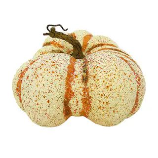 9.5" Cream & Orange Flat Pumpkin by Ashland® | Michaels | Michaels Stores