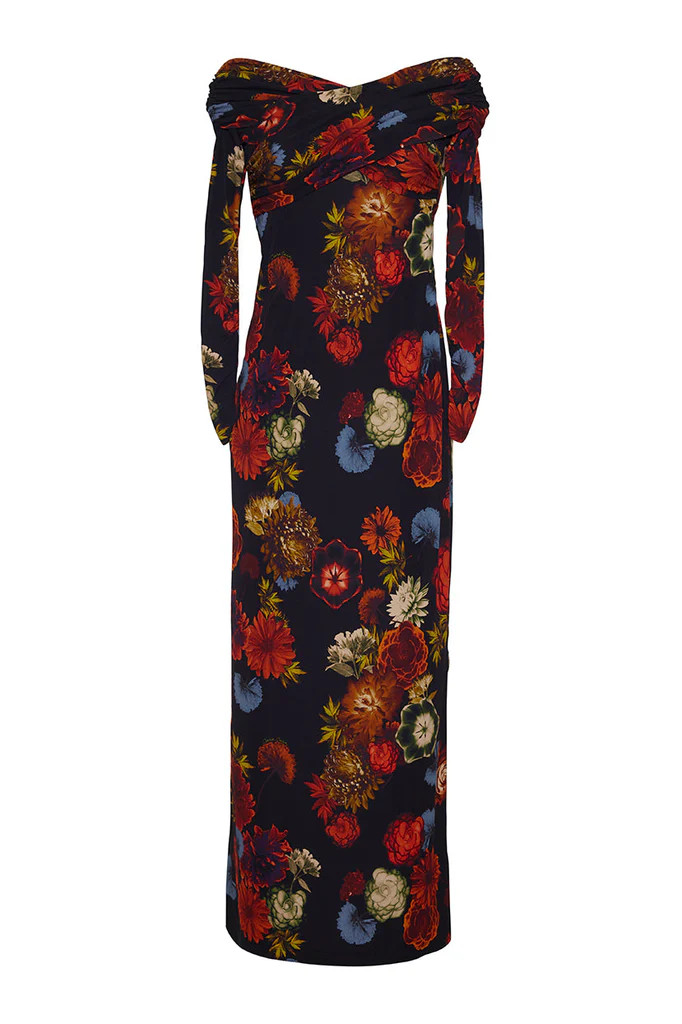 Mirana Dress in Black Harvest Bloom | Over The Moon