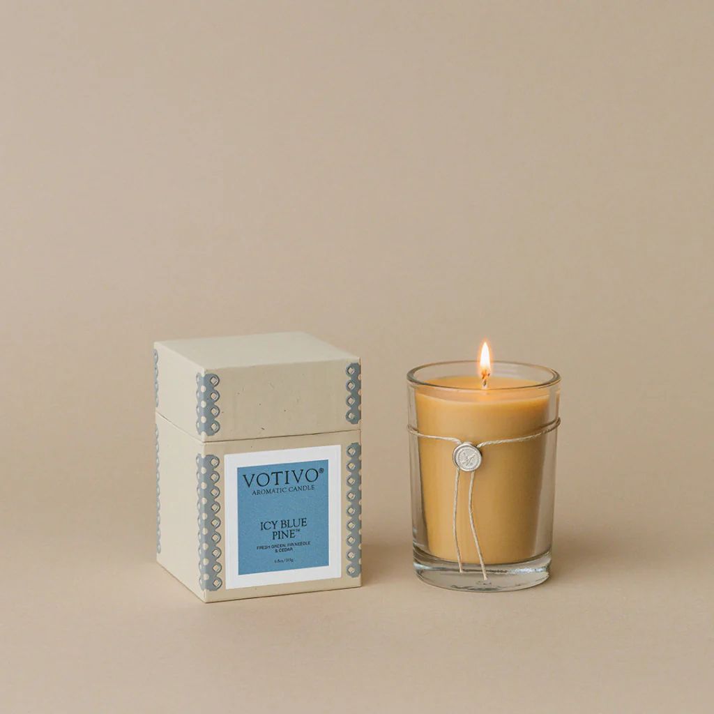 6.8oz Aromatic Candle-Icy Blue Pine | Votivo