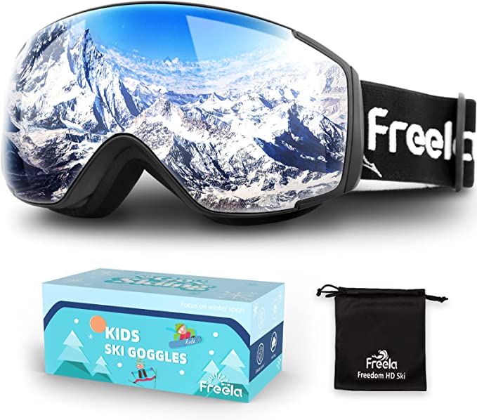 Freela Kids Ski Snowboard Goggles for Toddler(3-14) Youth Anti Fog Anti UV Goggles Girls Boys Sno... | Amazon (US)