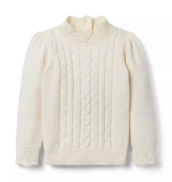 Pointelle Cable Knit Sweater | Janie and Jack