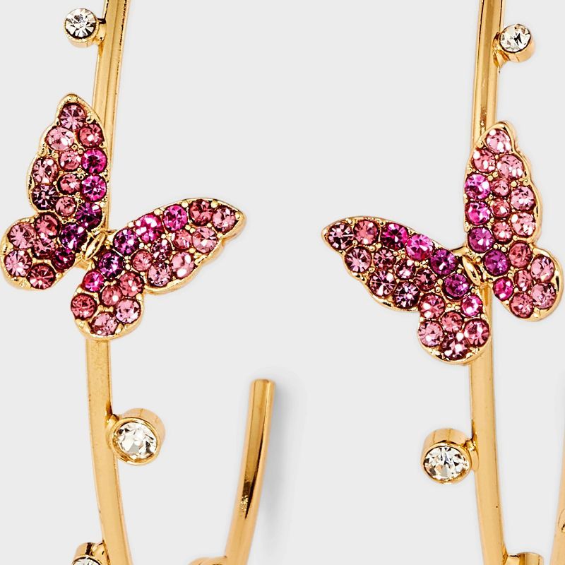 SUGARFIX by BaubleBar Butterfly Hoop Earrings | Target