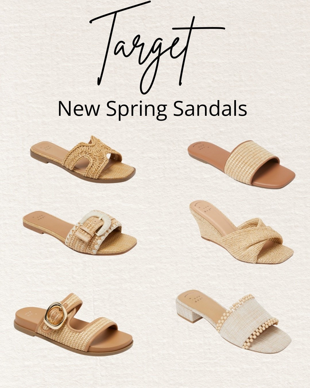 @Target Spring Sandals 😍

Spring | sandals | fashion | target | spring break | outfits 

#target #springbreak #spring #sandals #fashion #women #outfit #womenfashion #womenoutfit 

#LTKgrwm #LTKBeauty #LTKmomlife