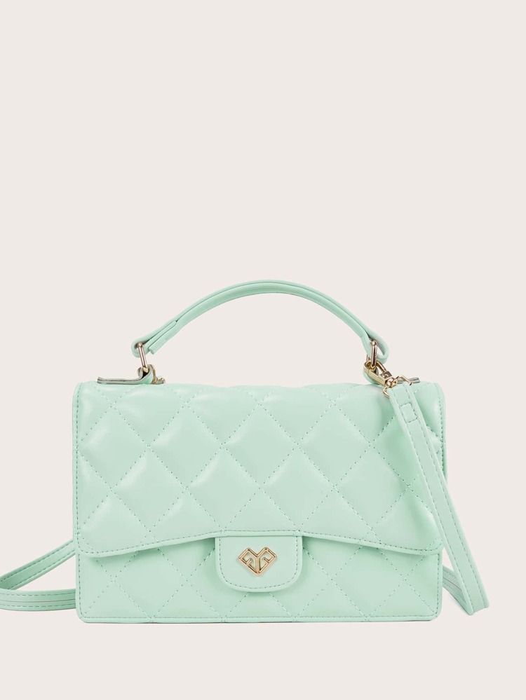 Quilted Flap Satchel Bag | SHEIN