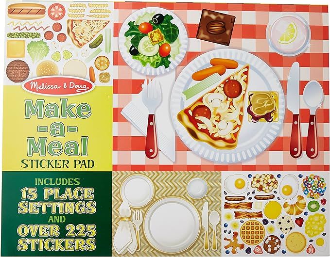 Melissa & Doug Sticker Pad - Make-a-Meal, 225+ Food Stickers | Amazon (US)