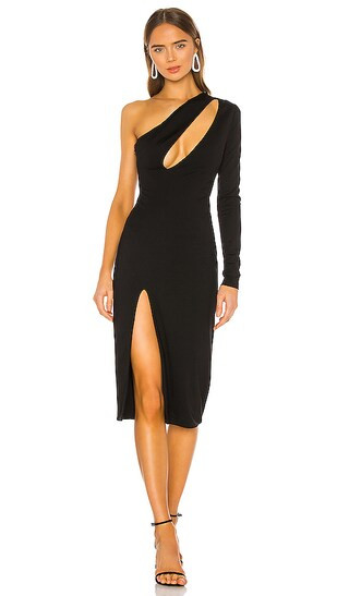 Pagne Midi Dress in Black | Revolve Clothing (Global)