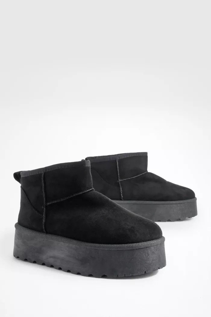 Platform Ultra Mini Cozy Boots | boohoo (US & Canada)